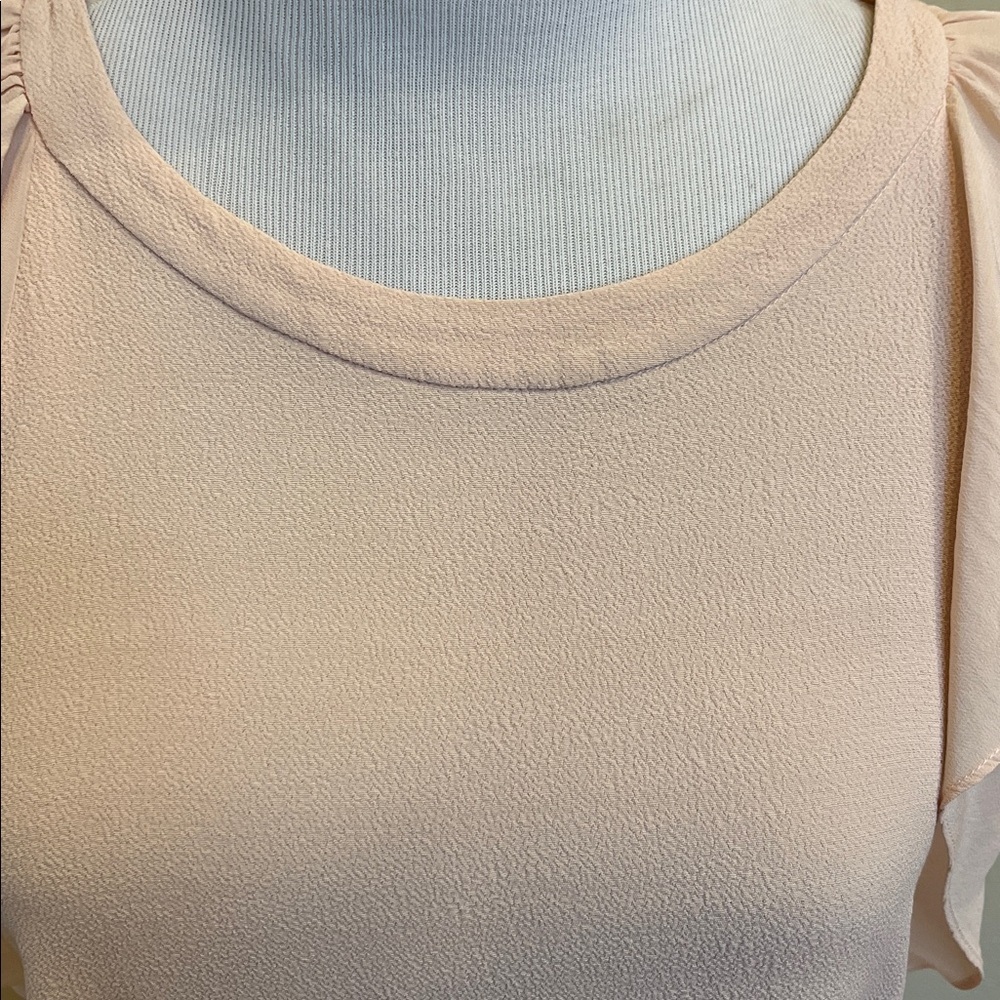 Sandro Blush Ruffle Sleeve Blouse - Picture 2 of 10